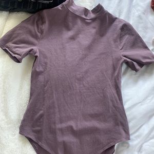 Short sleeve  turtleneck bodysuit
